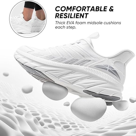 NWT BRAND NEW ALLSWIFT Women's Slip On Walking Shoes - White, US 9 - Picture 3 of 14